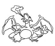 Coloriage La puissance de Dracaufeu