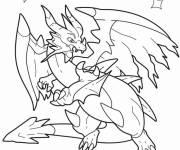 Coloriage Le Pok&eacute;mon M&eacute;ga Dracaufeu X