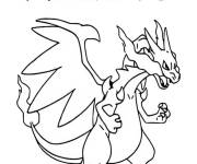 Coloriage M&eacute;ga Charizard X