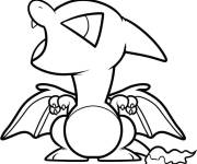 Coloriage Mini Dracaufeu