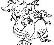 Coloriage et dessins gratuit Pok&eacute;mon Dracaufeu Charizard à imprimer