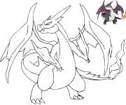 Coloriage et dessins gratuit Pok&eacute;mon Dracaufeu en couleurs à imprimer