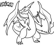 Coloriage Pok&eacute;mon Dracaufeu insidieux