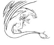 Coloriage Pok&eacute;mon Dracaufeu style manga