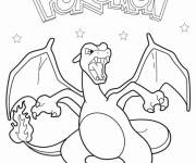 Coloriage Poster de Dracaufeu