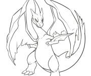 Coloriage Un gros Pok&eacute;mon Dracaufeu