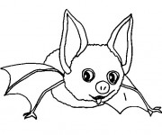 Coloriage Chauve-souris drôle