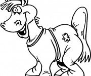 Coloriage Cheval tout en riant