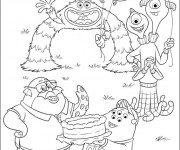 Coloriage Extraterrestres  portant des Ballons