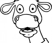 Coloriage T&ecirc;te de Boeuf amusant