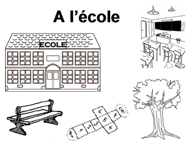 Coloriage école Primaire Dessin Gratuit à Imprimer