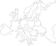 Coloriage et dessins gratuit Carte d'Europe facile à imprimer