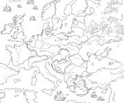 Coloriage Carte de l'Europe &agrave; la Renaissance