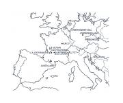 Coloriage et dessins gratuit Carte de l'europe pour enfants à imprimer