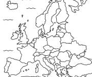 Coloriage et dessins gratuit Carte europ&eacute;enne ps à imprimer