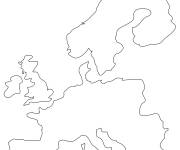 Coloriage et dessins gratuit Carte muette de l'Europe à imprimer