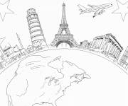 Coloriage Continent de l'Europe en vecteur