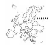 Coloriage et dessins gratuit Continent europ&eacute;en à imprimer