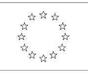 Coloriage et dessins gratuit Drapeau de l'Union Europ&eacute;enne à imprimer