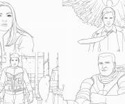Coloriage Les meilleurs super-h&eacute;ros europ&eacute;ens de dessins anim&eacute;s