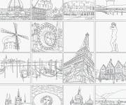 Coloriage Liste des monuments d'Europe