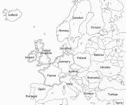 Coloriage Pays d'Europe occidentale