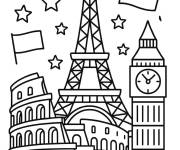 Coloriage et dessins gratuit Symboles de la culture d'Europe à imprimer