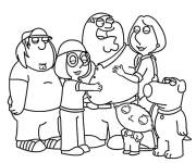 Coloriage et dessins gratuit Famille de Griffin à imprimer