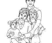 Coloriage Image d'une famille adorable