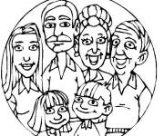 Coloriage et dessins gratuit Image de portrait d'une famille adorable à imprimer