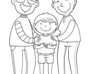 Coloriage et dessins gratuit L'amour familial  à imprimer