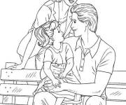 Coloriage et dessins gratuit La famille de Barbie à imprimer