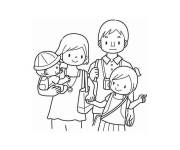 Coloriage Le portrait d'une famille