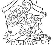 Coloriage Les moments de joie dans la famille