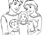 Coloriage Personnages d'une famille