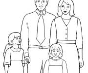 Coloriage Une belle et id&eacute;ale famille