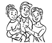 Coloriage Une famille aimable