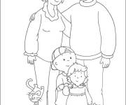 Coloriage Une famille de dessin anim&eacute;