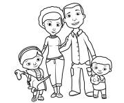 Coloriage Une famille en maternelle