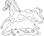 Coloriage Cheval Fantastique au galop