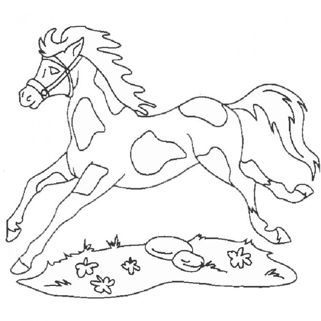 Coloriage Cheval Fantastique Au Galop Dessin Gratuit à Imprimer