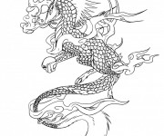 Coloriage Dragon chinois imaginaire
