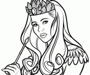 Coloriage Fantastique Femme vecteur