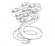 Coloriage Fantastique Serpent imaginaire
