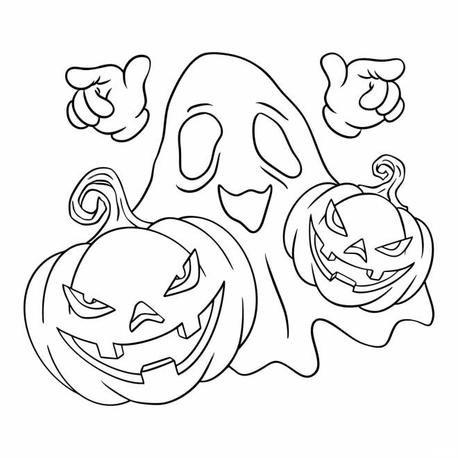 Coloriage et dessins gratuits Brigade fantôme Halloween à imprimer