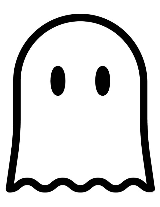 Coloriage et dessins gratuits Fantôme Halloween facile à imprimer