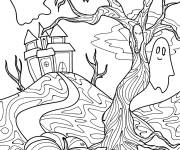 Coloriage les fant&ocirc;mes se r&eacute;unissent pour la f&ecirc;te