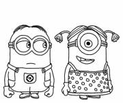 Coloriage Les Minions très drôle