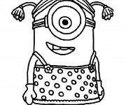 Coloriage Minion Fille