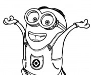 Coloriage et dessins gratuit Minion heureux à imprimer